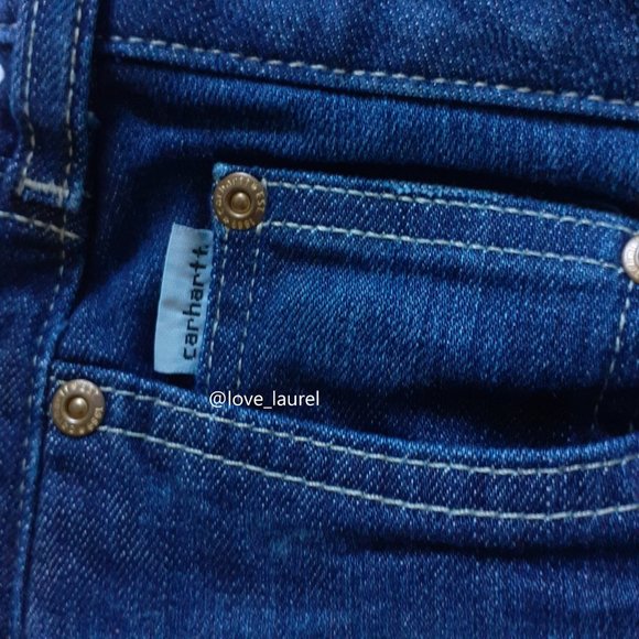 Carhartt Original Fit Denim Skirt in Vintage Night Blue Size 10 - Picture 5 of 10